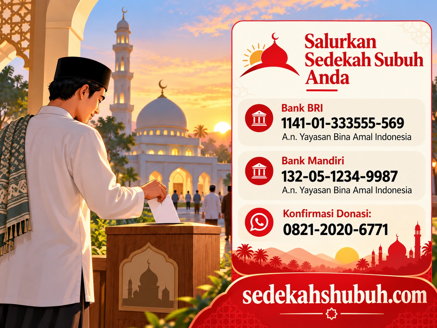 Poster donasi sedekah subuh